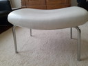Italiaanse vintage leren hocker