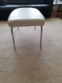 Italiaanse vintage leren hocker
