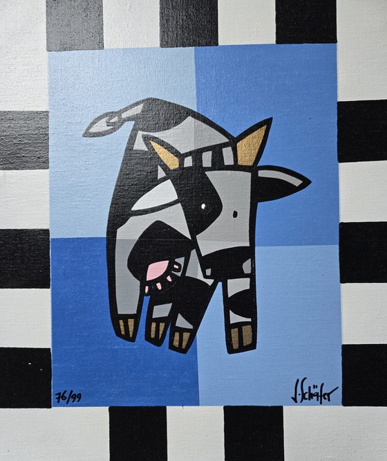 Image 1 of Jacqueline Schafer - Cow Blue