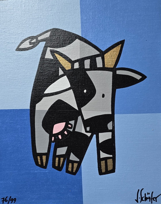 Image 1 of Jacqueline Schafer - Cow Blue