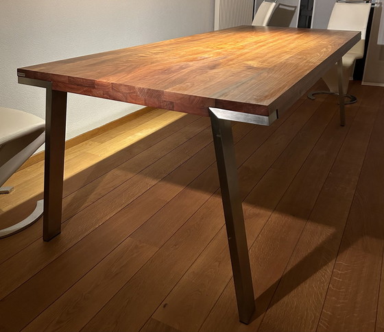 Image 1 of Eettafel 100 X240 Bert Plantagie 7 + 8x stoel