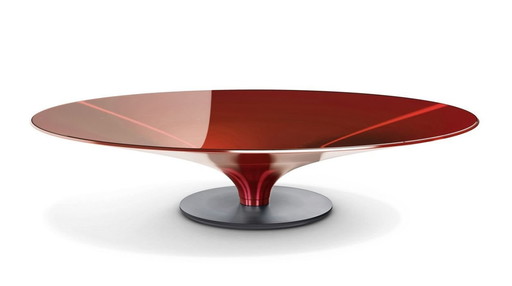 Tafel Basse Roche Bobois Model " Ovni " Ontwerp Vincenzo Maiolino La Forme Particulière Du Cône Des Tables Basses Ovni