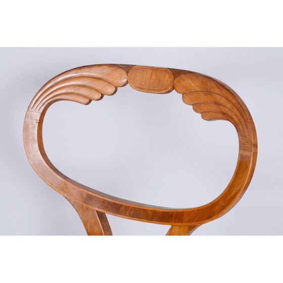 Image 1 of Set van 4 vintage Biedermeier stoelen van eiken- en notenhout, Oostenrijk 1820