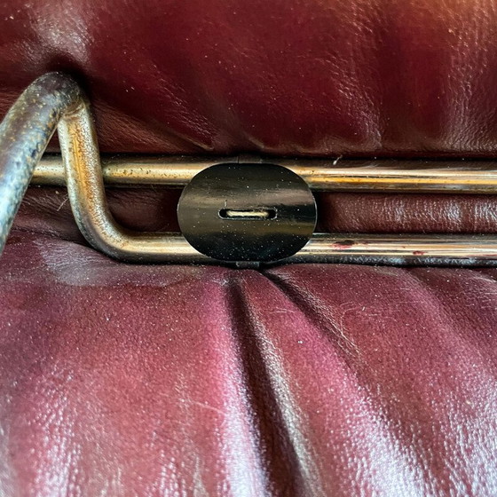 Image 1 of Vintage Soriana leren en metalen sofa van Afra & Tobia Scarpa, Italië 1969