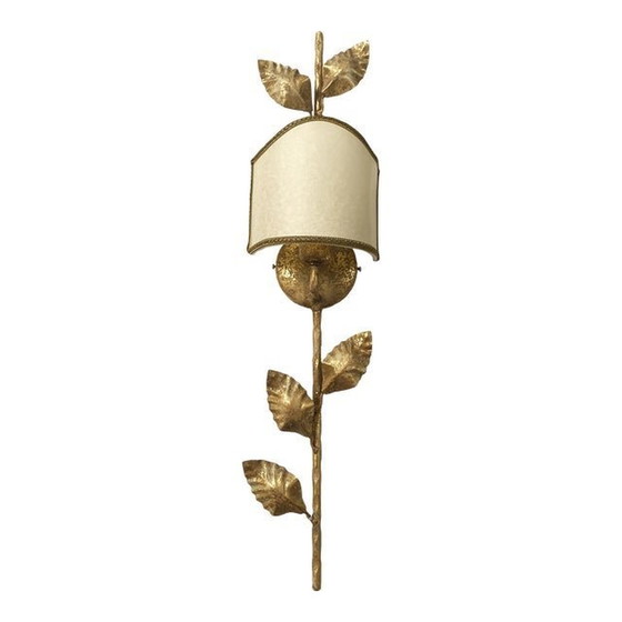 Image 1 of Moderne wandlamp Florence stijl geschilderd in bladgoud en klei