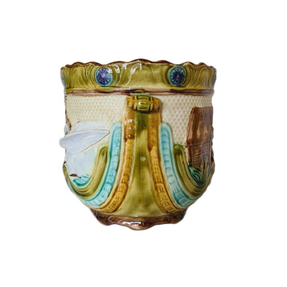 Image 1 of Frans Art Nouveau majolica bloempot