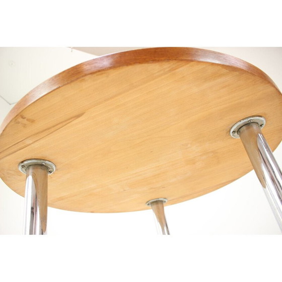 Image 1 of Vintage houten en chromen salontafel van Kovona, Tsjecho-Slowakije 1960