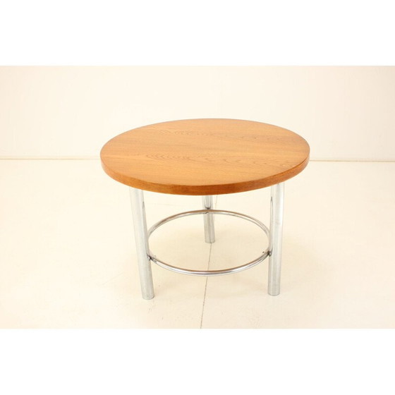 Image 1 of Vintage houten en chromen salontafel van Kovona, Tsjecho-Slowakije 1960