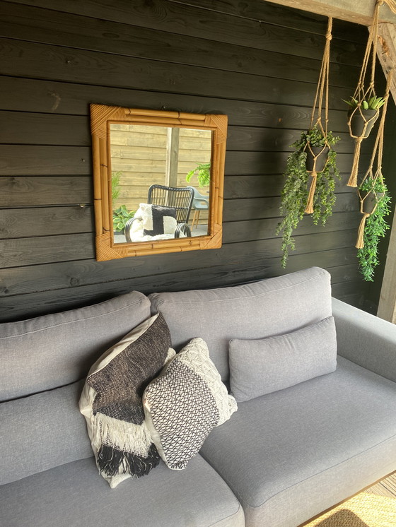 Image 1 of Vintage bamboe spiegel