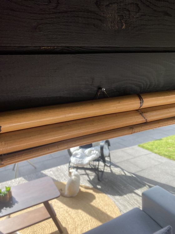 Image 1 of Vintage bamboe spiegel