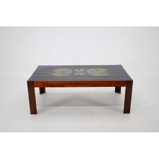 Image 1 of Vintage tegel salontafel van Mobelintarsia, Denemarken 1960