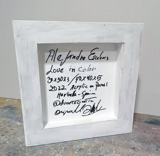 Image 1 of Schilderij - Kinetische kunst - Liefde in kleur - Alejandro Escalona - 2022