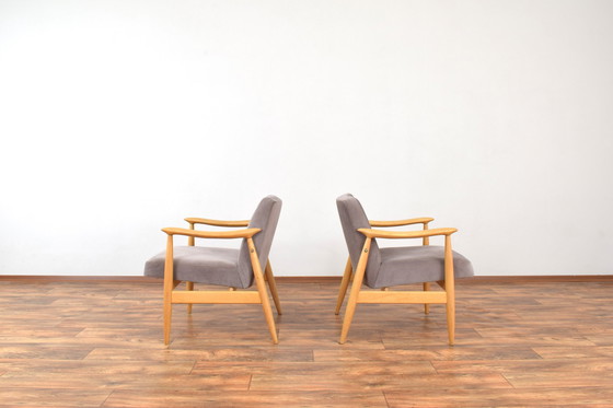 Image 1 of Mid Century Poolse lounge stoelen van J. Kędziorek, 1960S. Set van 2.