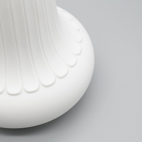 Image 1 of Heinrich Bisque Porseleinen Vaas Duo Vintage 60S 70S Design Op-Art Reliëf