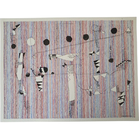 Image 1 of Vintage aquarel op papier n 492 van Jérémie Iordanoff, 2009