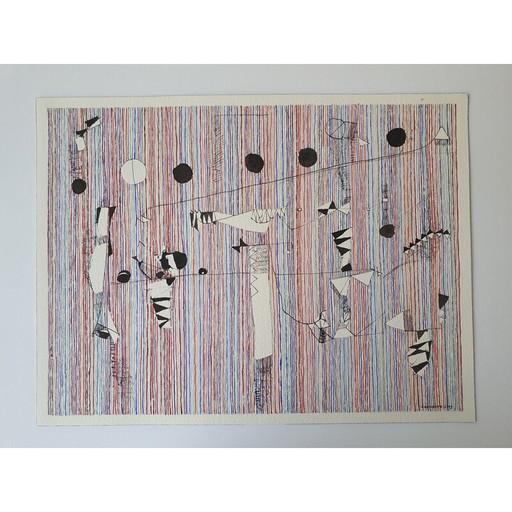 Vintage aquarel op papier n 492 van Jérémie Iordanoff, 2009