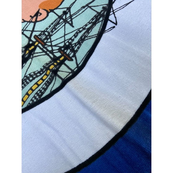 Image 1 of Vintage strandlaken "De avonturen van Kuifje" van Hergé voor Jalla, 1995