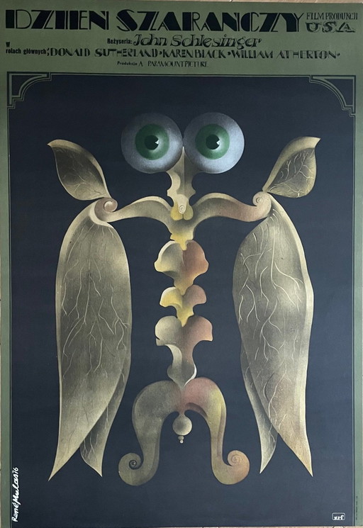 Rene Mulas, De dag van de sprinkhaan, 1976, originele poster: Donald Sutherland, Karen Black, Burgess Meredith