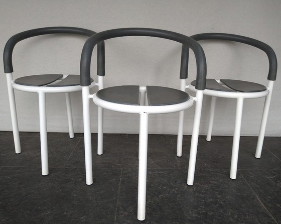 Image 1 of Fritz Hansen - Set Van 3 'Pelikan' Eettafel Stoelen- By Niels Gammelgaard