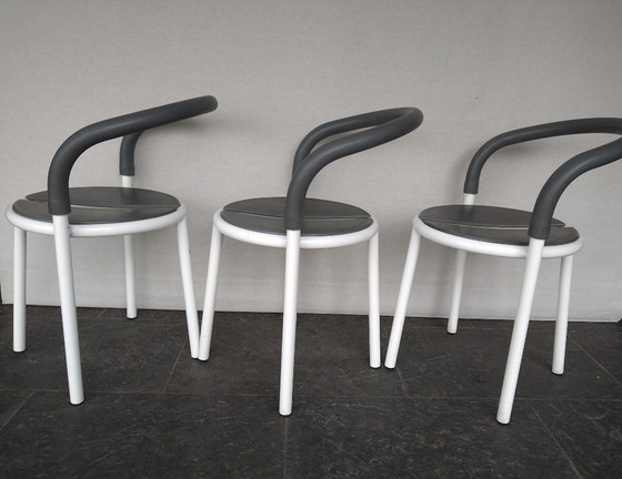 Image 1 of Fritz Hansen - Set Van 3 'Pelikan' Eettafel Stoelen- By Niels Gammelgaard