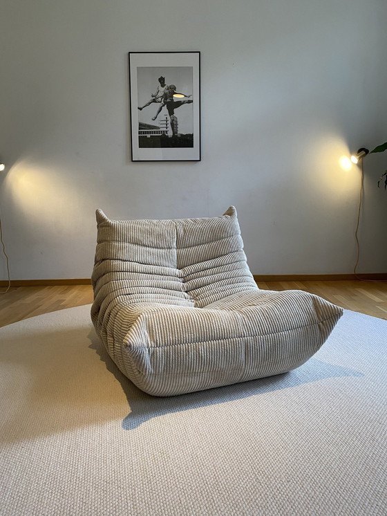 Image 1 of Ligne Roset Togo Bank Set 4-Delig - Corduroy/Rib Beige