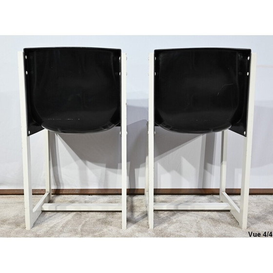 Image 1 of Paar vintage gelakte houten stoelen van P.Gautier, 1960