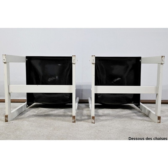 Image 1 of Paar vintage gelakte houten stoelen van P.Gautier, 1960