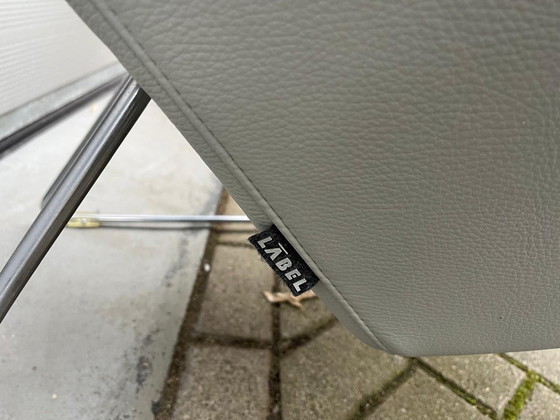 Image 1 of 2X Label Don Fauteuils Lichtgrijs Leer