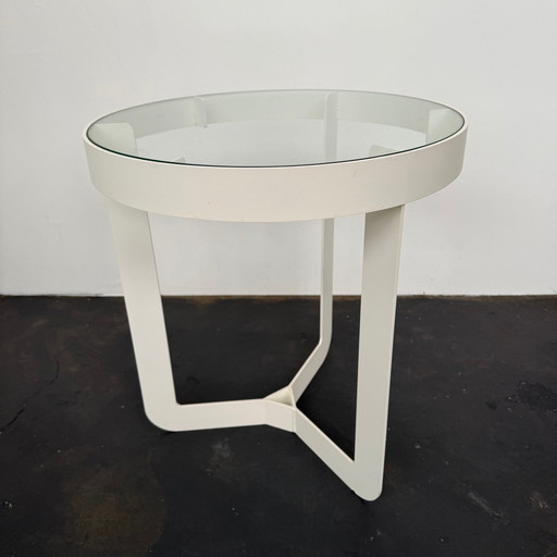 Bijzettafel Of Salontafel Wit Met Glas