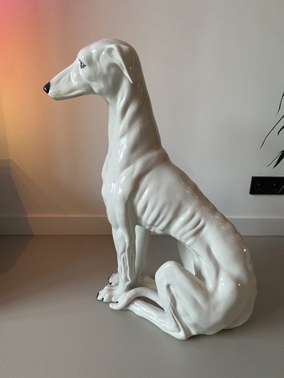 Image 1 of Vintage Italian ceramic greyhound dog