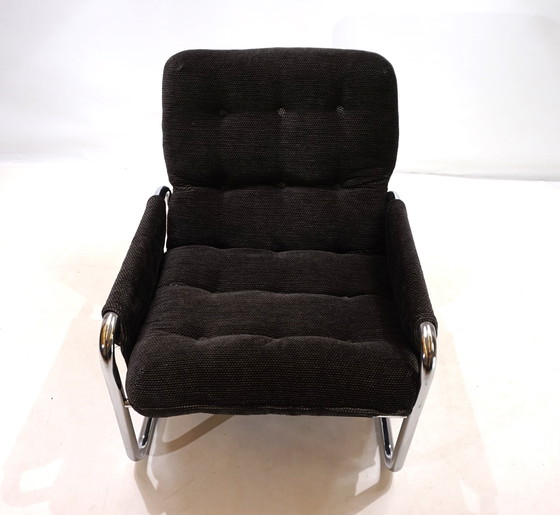 Image 1 of Set van 2 Herlag verchroomde sledestoelen van Johan Bertil Häggström, 1970