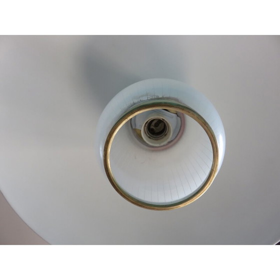 Image 1 of Vintage Deense rode metalen hanglamp, 1950