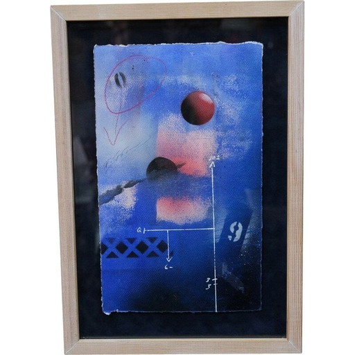 Vintage abstracte compositie door Eric Strömberg, Zweden