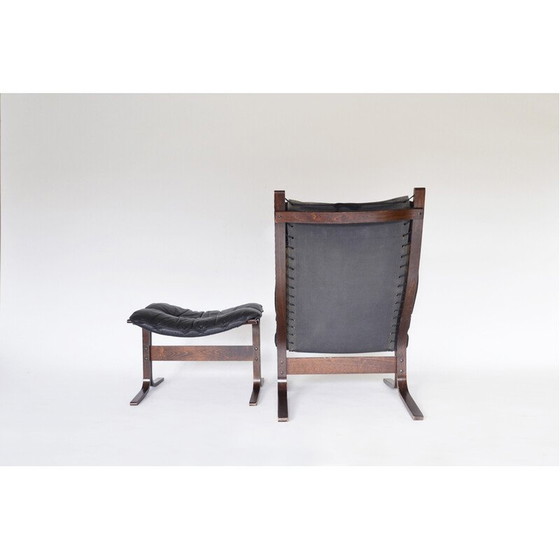 Image 1 of Vintage Siesta stoel met voetenbankje van Ingmar Relling voor Westnofa, Noorwegen 1960