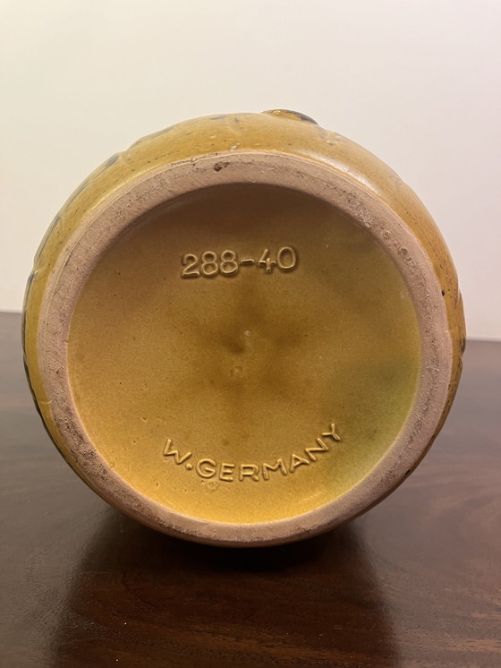 Image 1 of Scheurich Vaas , West Germany Koraal Motief, 40 Cm