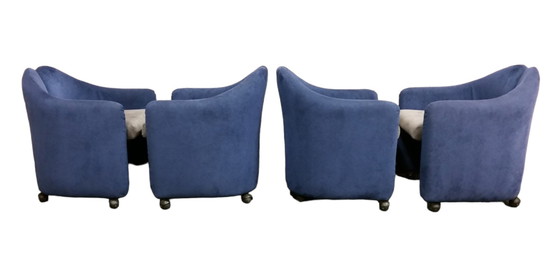 Image 1 of 4X Tecno Ps142 Mobile Lounge Chairstecno Ps142 Lounge Chairs - Design Eugenio Gerli 