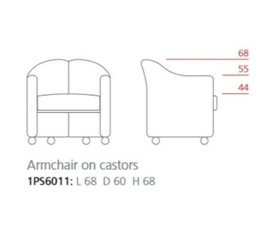 Image 1 of 4X Tecno Ps142 Mobile Lounge Chairstecno Ps142 Lounge Chairs - Design Eugenio Gerli 