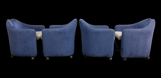 Image 1 of 4X Tecno Ps142 Mobile Lounge Chairstecno Ps142 Lounge Chairs - Design Eugenio Gerli 