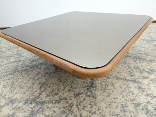 De Sede design bank glazen tafel echt leren tafel