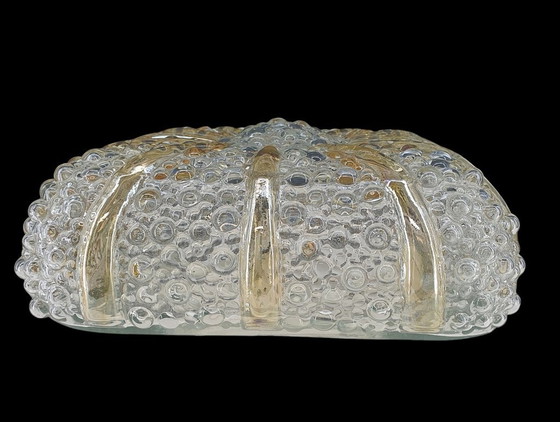 Image 1 of 2144 Grote Vintage Glazen Plafonniere Plafondlamp