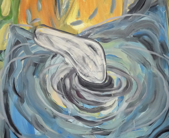 Image 1 of Louise van Terheijden schilderij Steen in Water