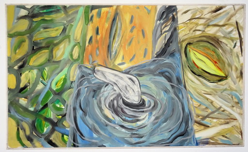 Louise van Terheijden schilderij Steen in Water