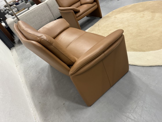 Image 1 of Leolux Catalpa Bank 2 Zits & Fauteuil Bruin Leer