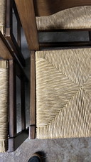 6x papercord stoelen bruin beige