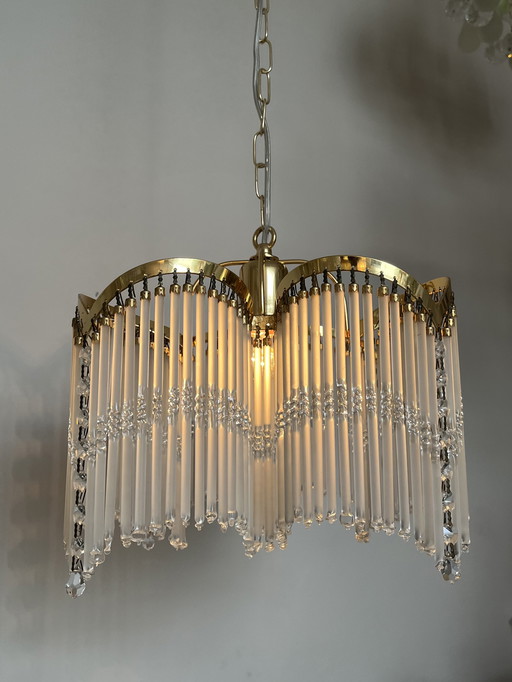 4 bogen art deco stijl hanglamp staafjes kroonluchter 80’s 