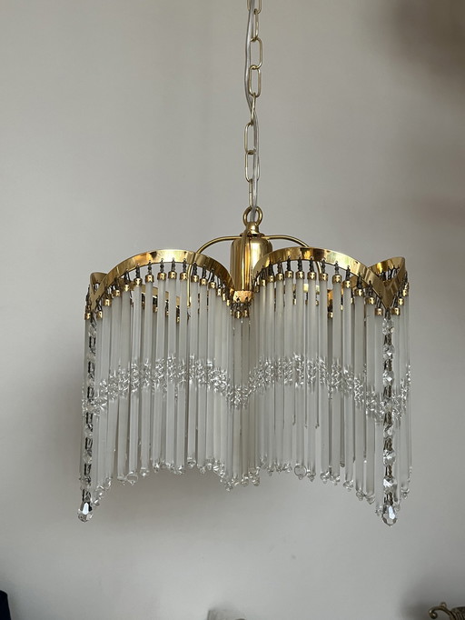 4 bogen art deco stijl hanglamp staafjes kroonluchter 80’s 