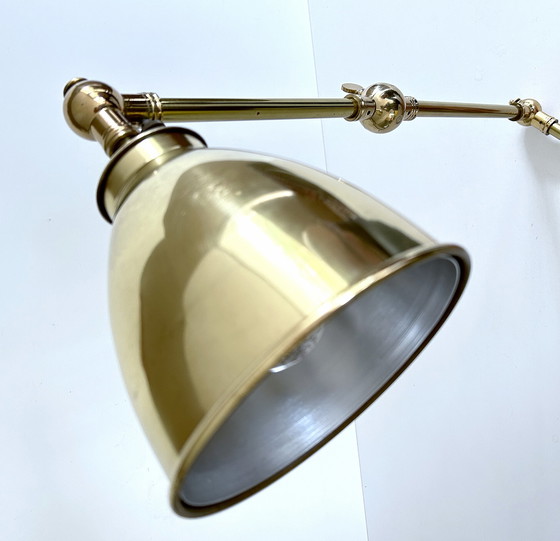 Image 1 of Vintage messing wandlamp