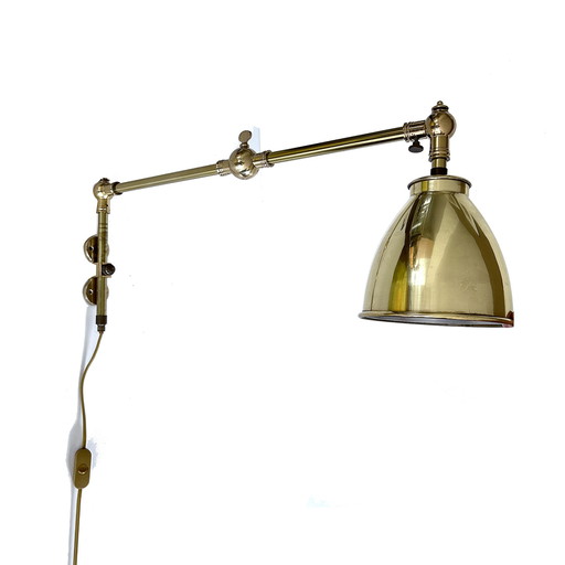 Vintage messing wandlamp