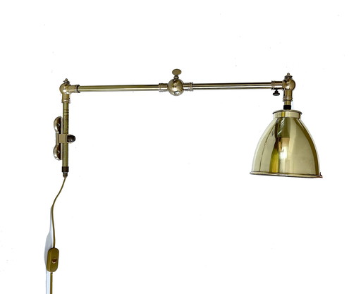 Vintage messing wandlamp