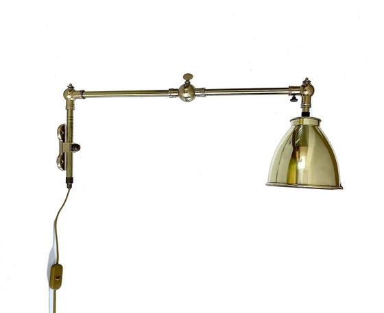 Image 1 of Vintage messing wandlamp